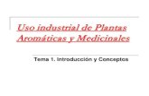Uso industrial de plantas medicinales, arómaticas y cosméticas
