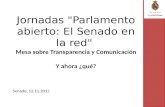 Transparencia y Comunicación en el Parlamento.