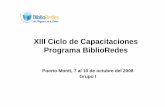 XIII Ciclo de Capacitaciones BiblioRedes. Grupo I