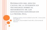 Estimación del efecto causal de la inversión en tecnología sobre el rendimiento de los estudiantes españoles en la prueba PISA.