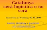 Presentació de "Catalunya serà logística o no serà" de Ramon Tremosa a Sant Feliu de Codines.