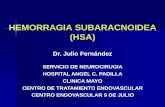 Hemorragia subaracnoideas - Aneurisma cerebral