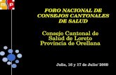 Foro Nacional Consejo Cantonal Loreto