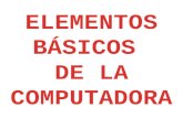 Elementos basicos de la computadora