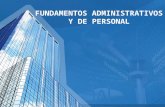 Fundamentos administrativos y de personal