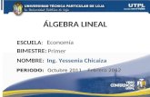 UTPL-ALGEBRA LINEAL-I-BIMESTRE-(OCTUBRE 2011-FEBRERO 2012)