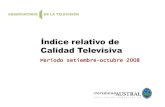 Índice de Calidad Televisiva (septiembre - octubre 2008)
