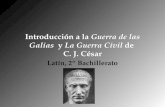 Introducción a La Guerra de las Galias de Julio César
