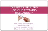 Diapositiva "Diabetes Mellitus: de qué estamos hablando?