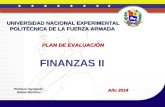 Finanzas ii.  plan de evaluación  20 julio de 2014
