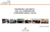 1ers apunts Formacio Comunitaria 2010