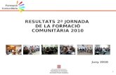 Resultats 2a Jornada Formacio Comunitaria 2010