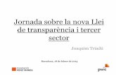Jornada sobre la nova Llei de transparència i tercer sector de Joaquim Triadú