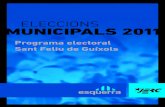 Programa Esquerra Gu­xols i Jerc Gu­xols 2011 Eleccions Municipals SFG