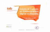 Estudio de la inversión en comunicación digital en españa marzo 2012