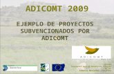 Proyectos subvencionados por ADICOMT