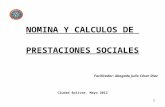Nomina y calculo de prestaciones sociales