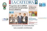 Programa San Andres Emprende bajo tres ejes fundamentales para que la UMSA ingrese a la  Innovación