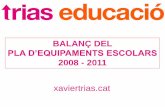 Balanç Pla d'Equipaments Escolars de Barcelona