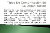 Tipos de Comunicación en La Organización