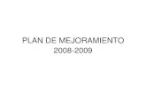 Plan Mejoramiento 2008 - 2009