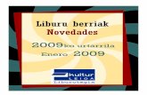 2009ko Urtarrileko liburu berriak - Novedades enero 2009