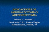 INDICACIONES DE AMIGDALECTOMIA Y ADENOIDECTOMIA