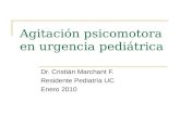 Agitación psicomotora en urgencia pediátrica