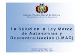 La Salud en la Ley Marco de Autonomías y Descentralización (LMAD)