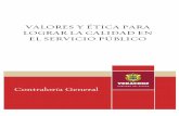 Manual Valores y Etica Para Lograr La Calidad en El Servicio Publico 2008