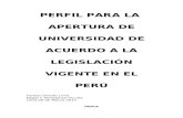 Perfil Para Implementar Una Universidad en Peru 2011