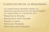 CLASIFICACION DE LA MAQUINARIA