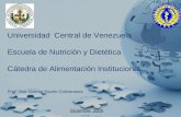 Calidad de Servicios de Alimentación  Para Los trabajadores en Venezuela 2009