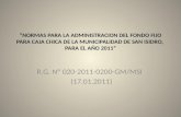 Diapositivas Normas Para La Admin is Trac Ion Del Fondo Fijo