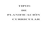 TIPOS DE PLANIFICACIÓN CURRICULAR