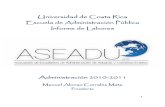 Informe de Labores ASEADU 2010-2011