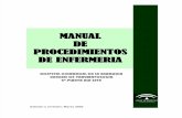 Manual de Procedimientos de Enfermeria - HOSPITAL COMARCAL de LA AXARQUIA