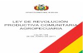 LEY 144-Ley de Revolucion Productiva Com Unit Aria Agropecuaria