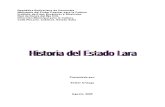 Historia Del Estado Lara.Venezuela