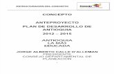 Concepto Plan Desarrollo Antioquia 2012-2015