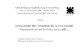 Evaluación del impacto de la red social facebook en el ámbito educativo