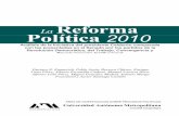 Reforma Política México 2010, 2da edición - Autores: Pablo Javier Becerra Chávez, Gustavo E. Emmerich, Miguel González Madrid et al 99pp.