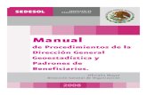 Manual de Procedimientos de la Dirección General de Geoestadística y Padrones de Beneficiarios