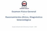 Clase 4- Examen Fisico General, Razonamiento Clinico y Diagnostico Kinesico