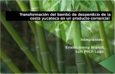 Presentación-Transformación del bambú de desperdicio de la costa