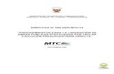 Directiva 006-2005-MTC-14 Procedimiento Liquidacion Obras Publicas Administracion Directa