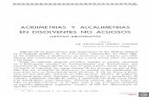 Acidimetrias y Alcalimetrias en Disolventes No Acuosos