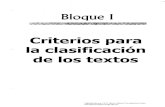 Criterios Para La Clasificacion de Textos
