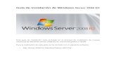 instalación de Windows Server 2008 R2