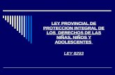 Ley 8293 Proteccion Integral de Derechos Provincia Tucuman